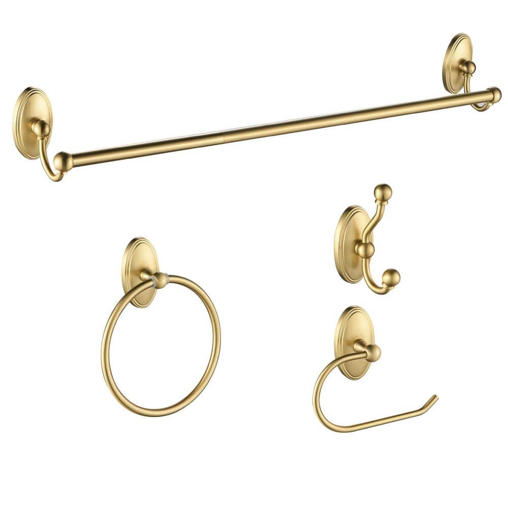 4-Piece Bath Hardware Set with Included Mounting Hardware in Brushed Gold price history on PriceWatchPro