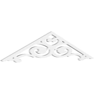 Pitch Hurley 1 in. x 60 in. x 15 in. (5/12) Architectural Grade PVC Gable Pediment Moulding