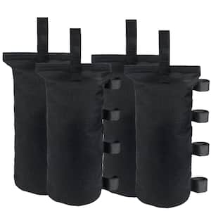 Black Polyester Heavy Duty Canopy Weight Sandbags (150 lbs.) without Sand for Pop up Canopy Tent (4-Pack)