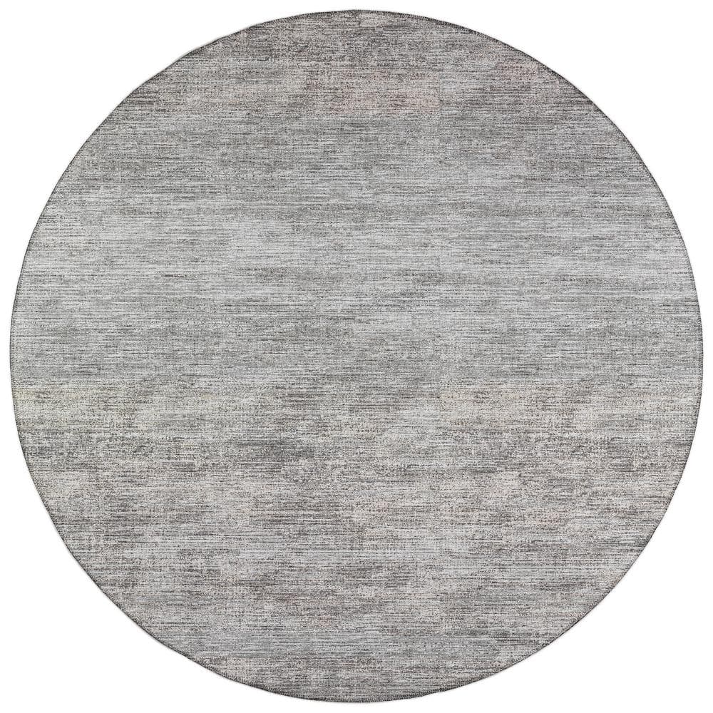 Marston Grey 8 ft. x 8 ft. Geometric Indoor/Outdoor Area Rug
