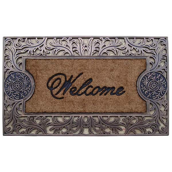 Unbranded A1HC First Impression Brush Large 23 in. x 38 in. Rubber and Coir Door Mat