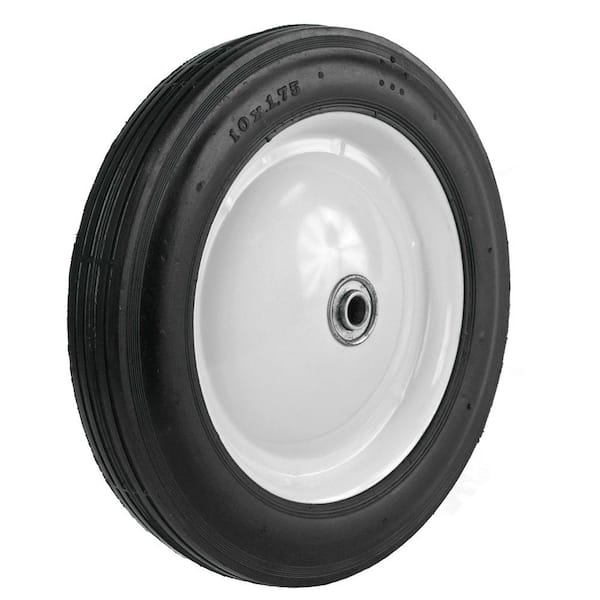 10x1.75 Ribbed Tread Wheel 5/8 Bore 1-4130 
