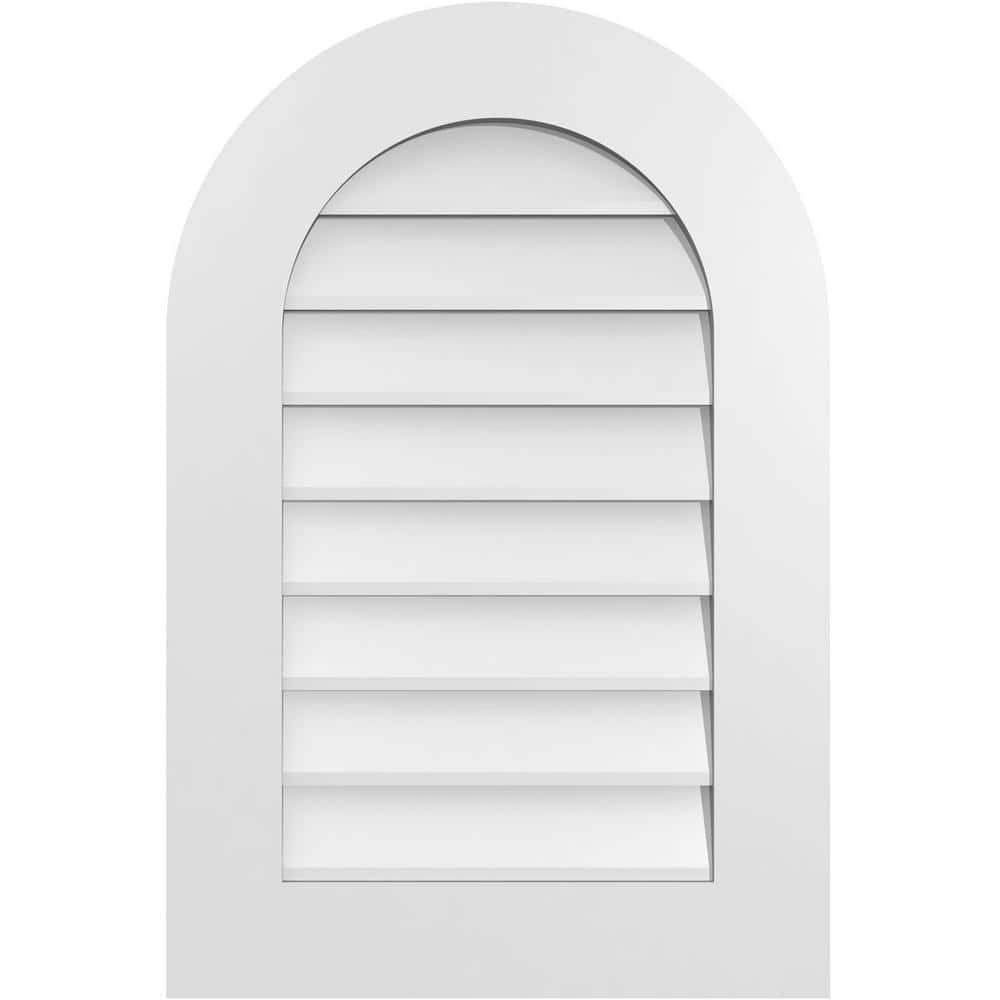 20 in. x 30 in. Round Top Surface Mount PVC Gable Vent: Decorative with Standard Frame price history on PriceWatchPro