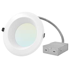 6 in. Canless Light with J-Box CCT 3000K 3500K 4000K 5000K Dimmable Remodel Integrated LED Recessed Light Kit