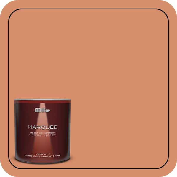 BEHR MARQUEE 1 Qt. #MQ4-38 Balcony Sunset One-Coat Hide Matte Interior Paint & Primer