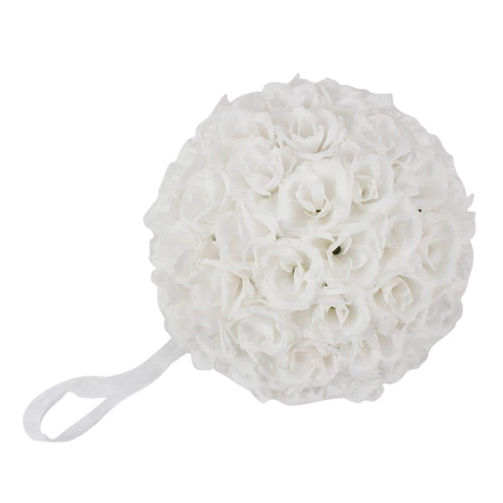 9.8 in. White Flower Ball Wedding Decoration price history on PriceWatchPro