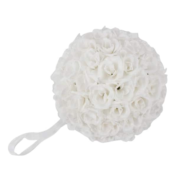 Unbranded 9.8 in. Yellow Flower Ball Wedding Decoration