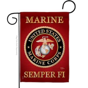 13 in. x 18.5 in. Marine Corps Garden Flag Double-Sided Armed Forces Decorative Vertical Flags