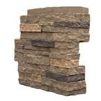 Stacked Stone Volcanic Gray 4.25 in. x 13.75 in. Faux Stone Siding Corner (4-Pack)