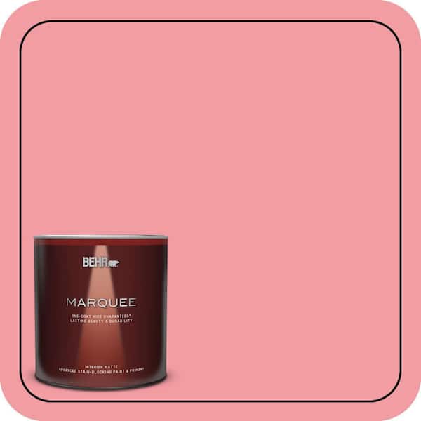 BEHR MARQUEE 1 qt. #140B-4 Island Coral Matte Interior Paint & Primer