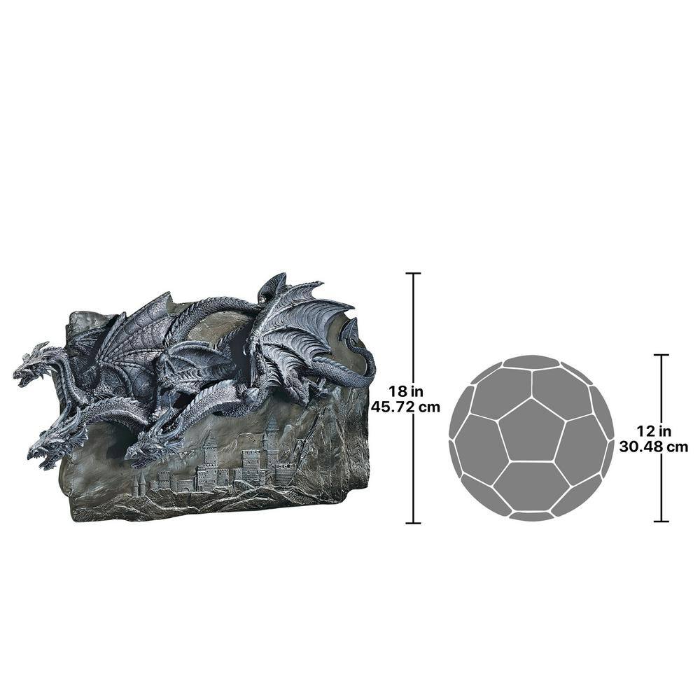 Morgoth Castle Dragons Two-Tone Resin Wall Sculpture