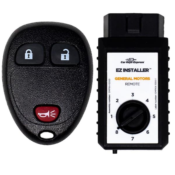 Replacement GM Remote-3 Buttons (Lock, Unlock, and Panic) Includes programming device