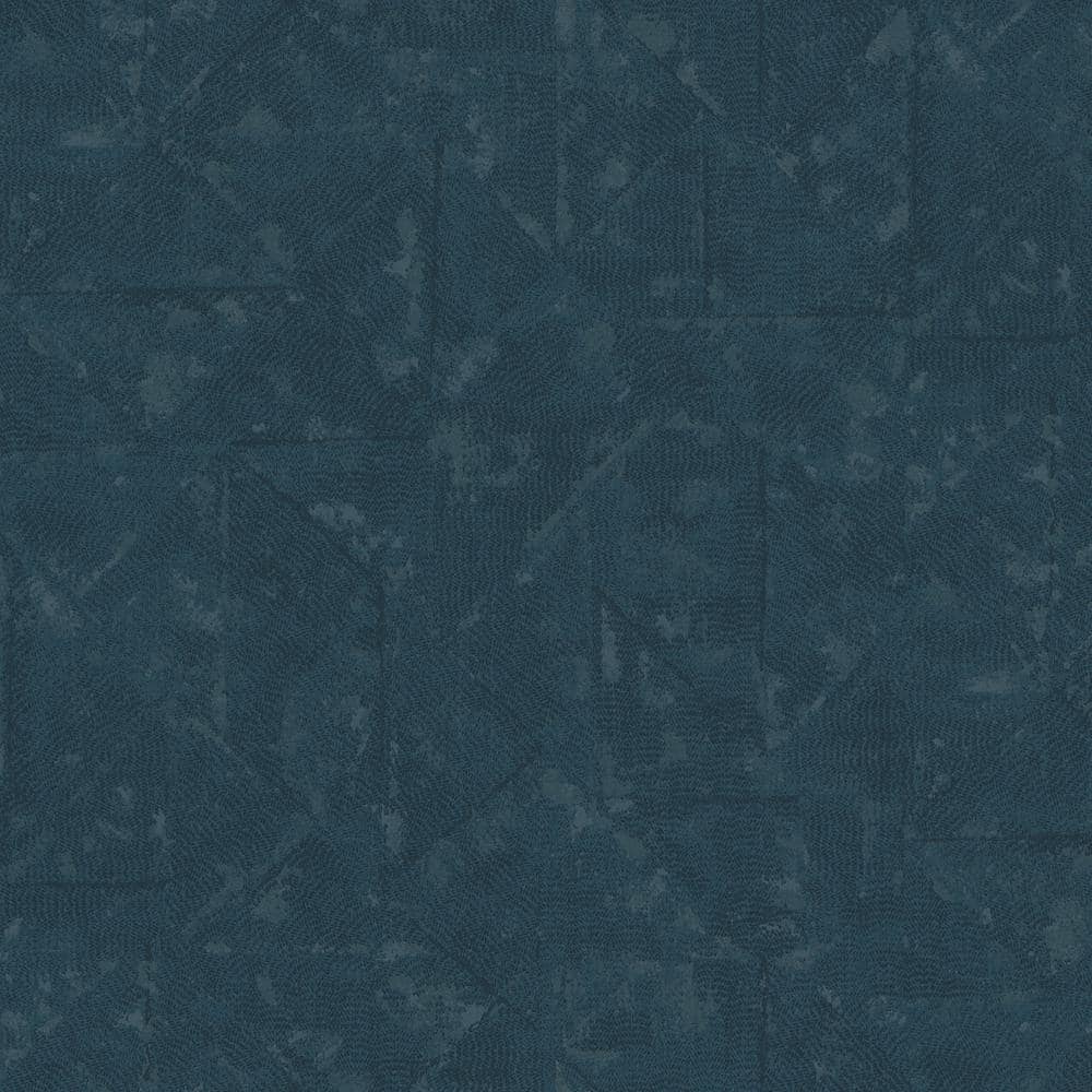 Absolutely Chic Blue Green Distressed Geometric Motif Vinyl on Non-Woven No