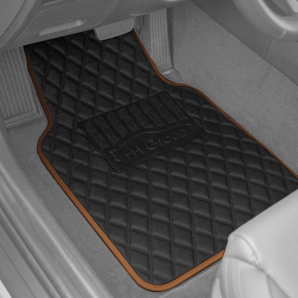 Black Brown PU Leather Laminated Car Floor Mat, Size: Large at Rs
