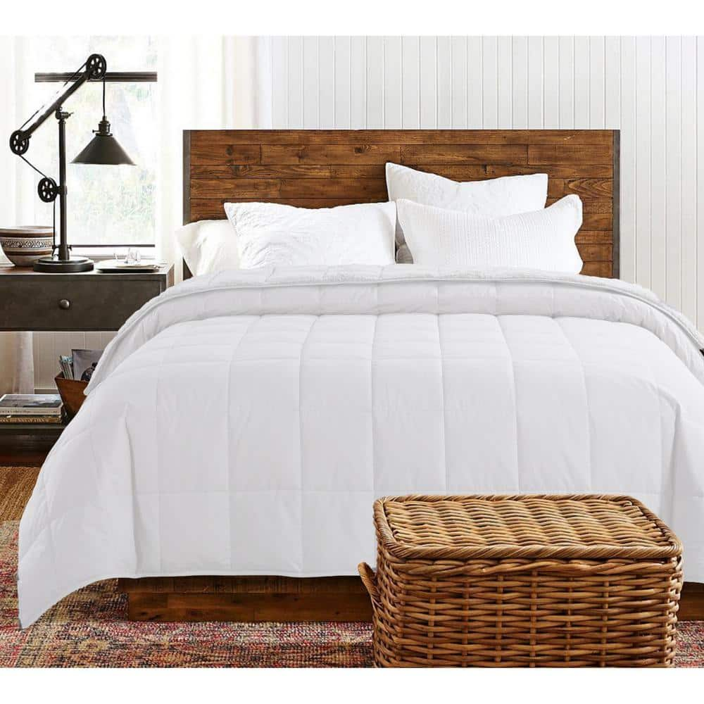 Cozy Reversible All Season White Full Queen Down Comforter P2020 0206 Q   Comforters P2020 0206 Q 64 1000 