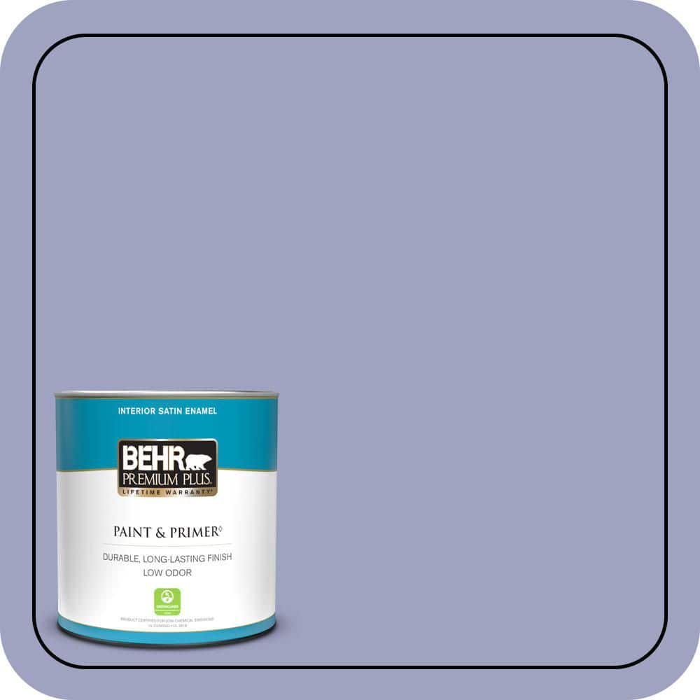 1 qt. #630D-4 Ruffled Iris Satin Enamel Low Odor Interior Paint & Primer price history on PriceWatchPro