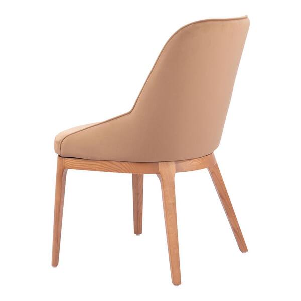 ZUO Ayr Tan Fabric Dining Chair (Set of 2) 110127 - The Home Depot