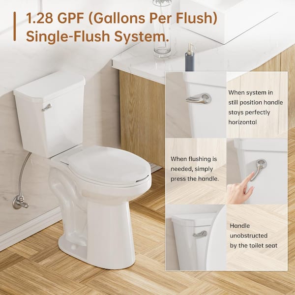 Simple Project 21-Inch Extra Tall Toilet – Comfort Height Elongated Bowl With Soft-Close Seat, Single Flush, 12-Inch Rough-In, Ideal For Seniors & Disabled
