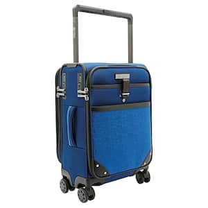 22 in. Blue Rolling Softcase Carry-On with 360° 8-Wheel Trolley System