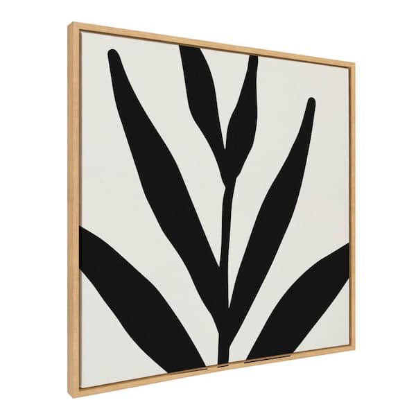 Sylvie "Modern Botanical Neutral Abstract 1" by The Creative Bunch Studio Natural Framed Art Print 30 in. x 30 in.