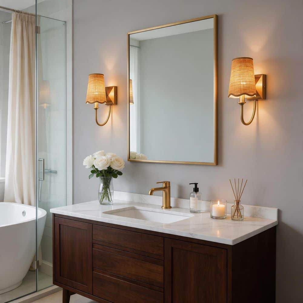 8.1 in 1-Light Polished Brass Wall Sconce with Scalloped Raffia Fabric Shade and Curved Metal ArmE12 Base 2-Pack price history on PriceWatchPro