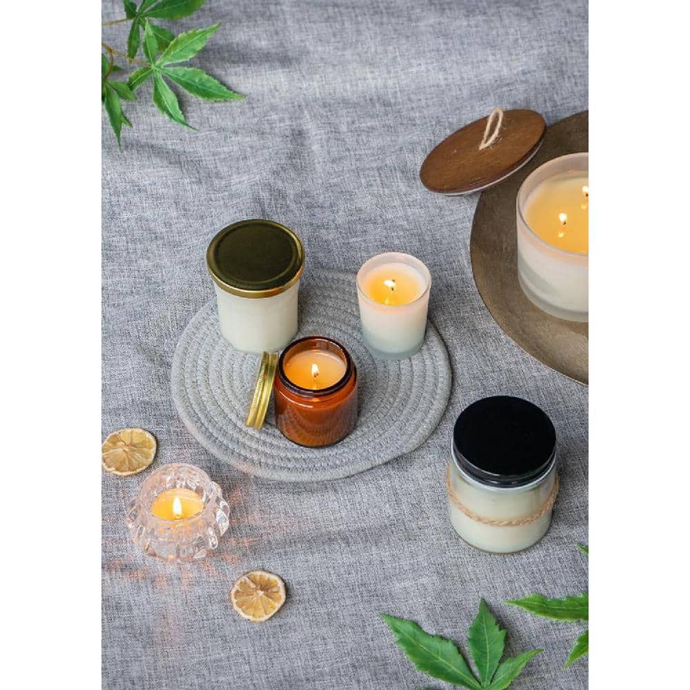 Set of 8 Earl Grey Scented Brown Soy Wax Candles