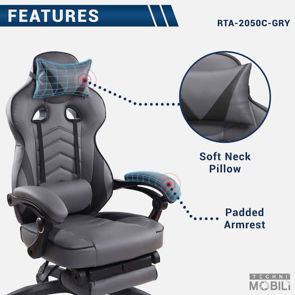 TECHNI MOBILI Faux Leather Reclining Ergonomic Executive Gaming
