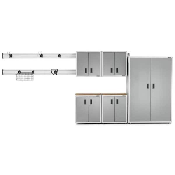 Gladiator Ready-to-Assemble 72 in. H x 104 in. W x 18 in. D Steel Garage Cabinet Set in White (14-Pieces)