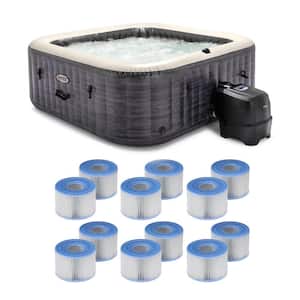 94 x 28" PureSpa Plus 6-Person Greystone Hot Tub Spa. With /S1 Filter Cartridge (12 Pack)
