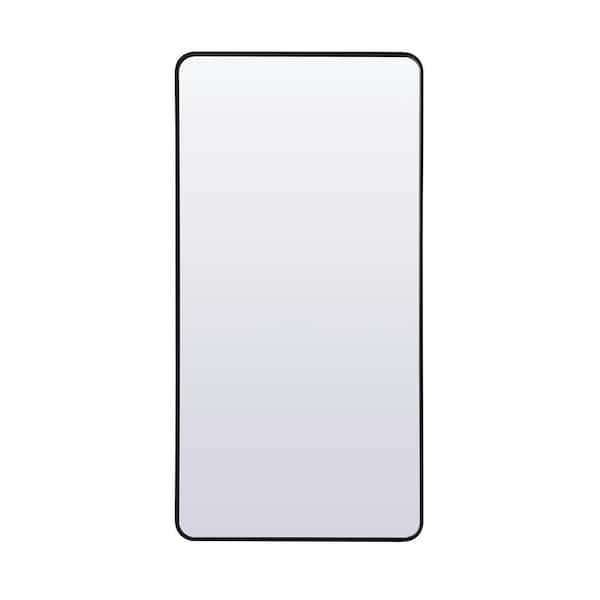 Unbranded Simply Living 30 in. W x 60 in. H Rectangle Metal Framed Black Full Length Mirror