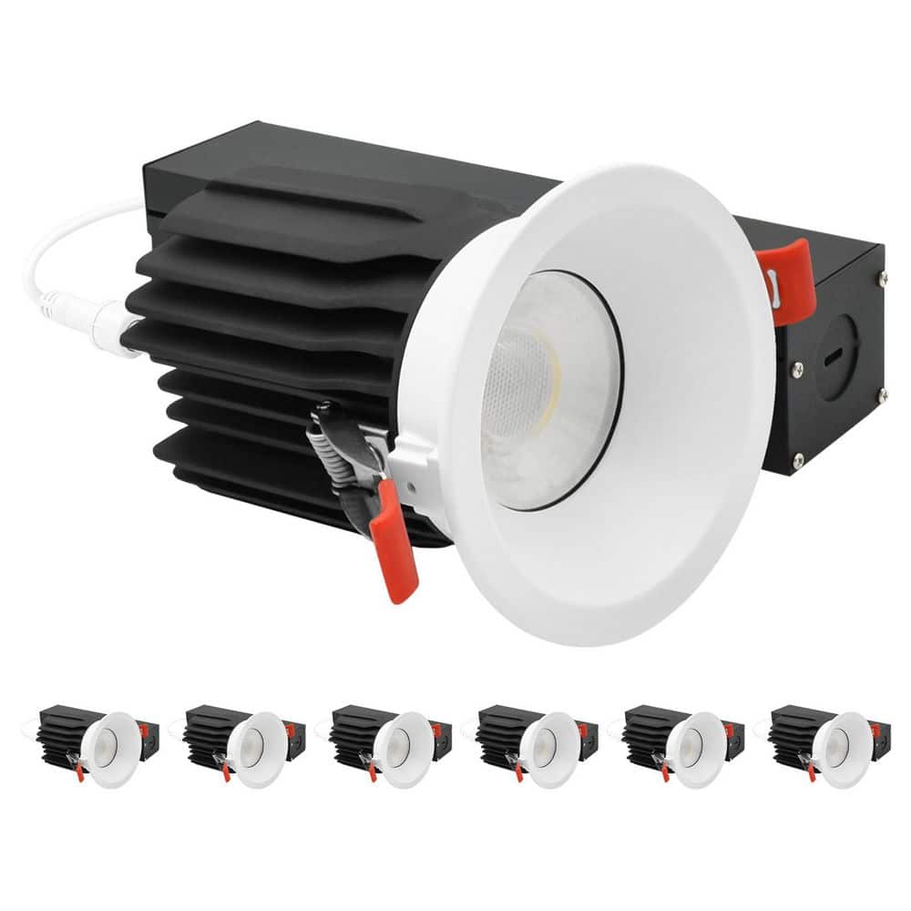3 In. Integrated LED Regressed Light with Round White Narrow Trim, 5CCT, 15/20W, 1450/2100LM, Dimmable, 60° Beam 4 Pack price history on PriceWatchPro