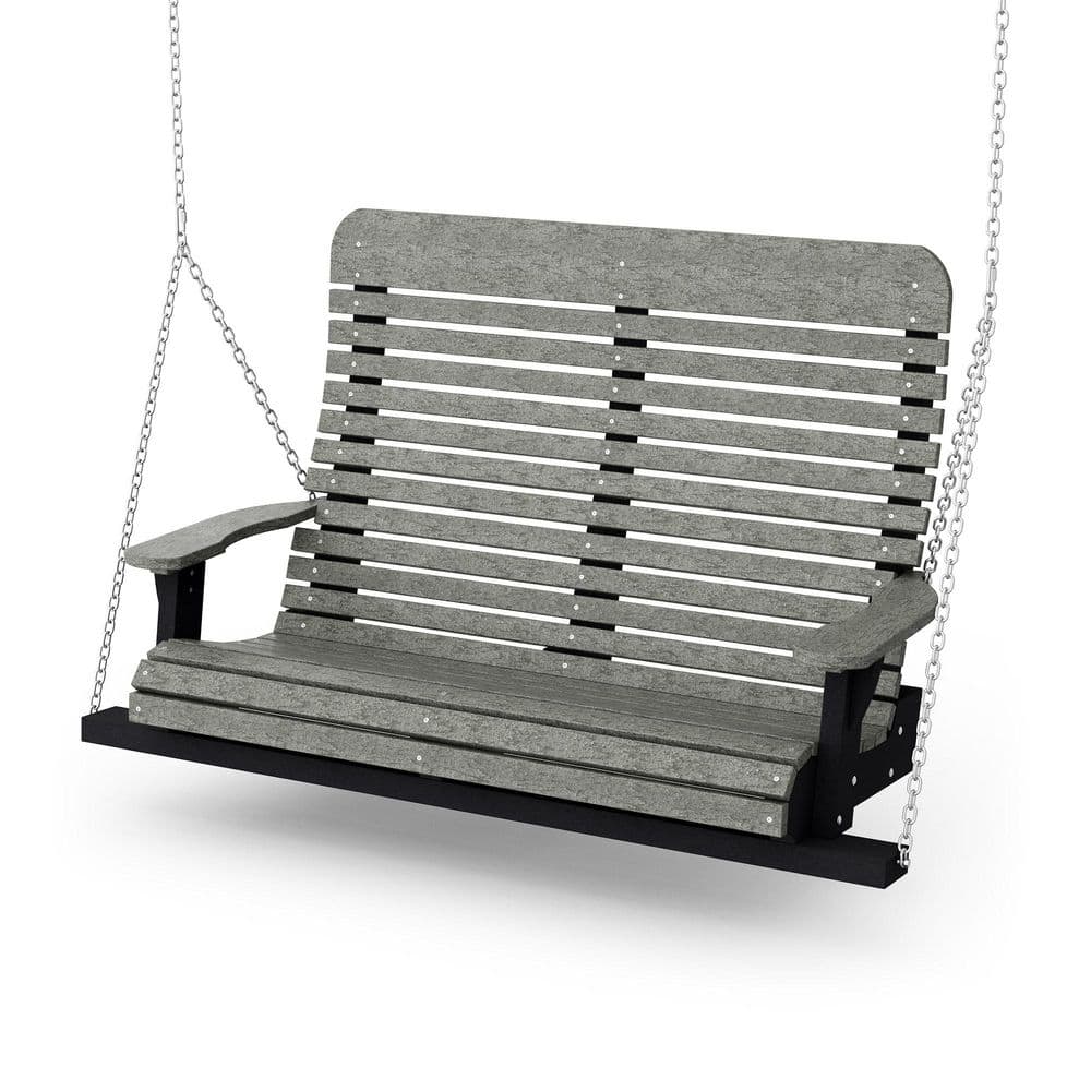 Signature 2-Person Dark Gray and Black Plastic Porch Swing price history on PriceWatchPro