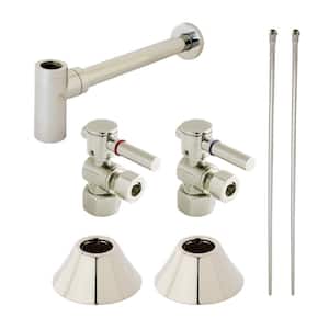 Trimscape Modern Plumbing Sink Trim Kit 1-1/4 in. Brass with Bottle Trap in Polished Nickel