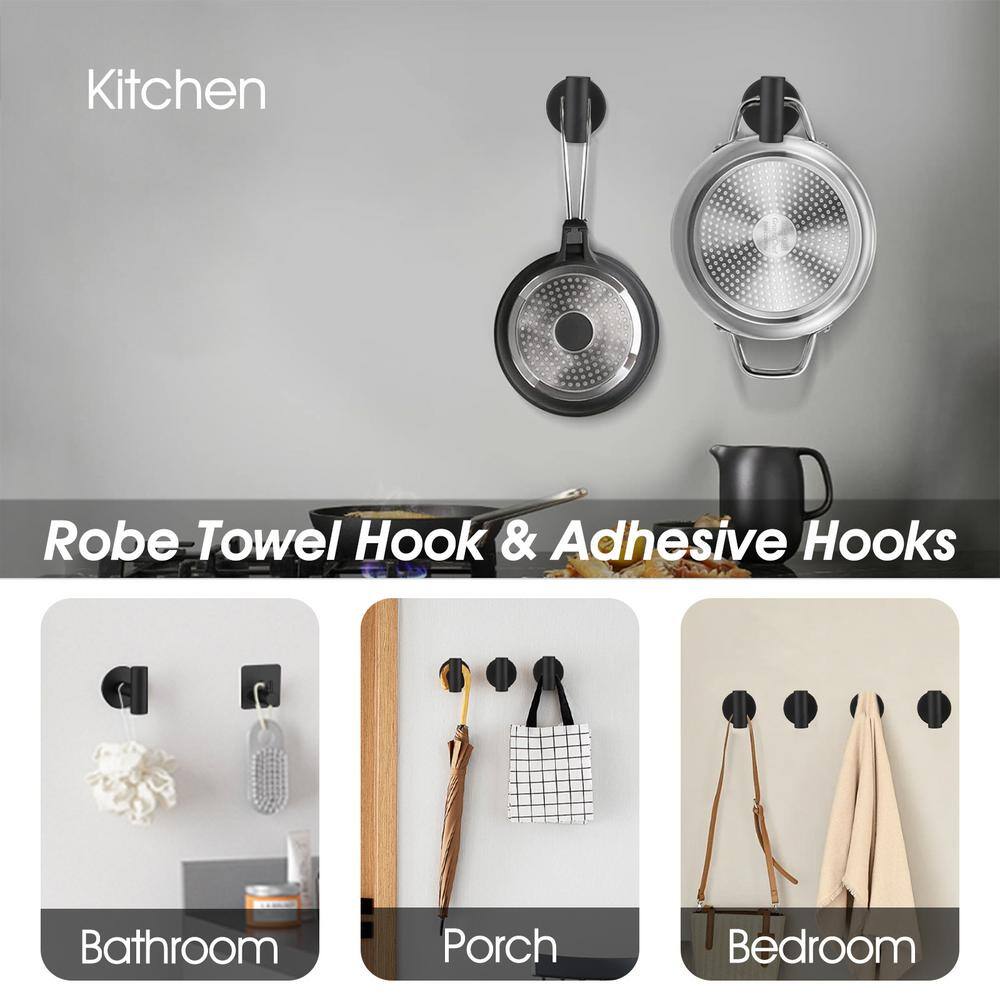 Matte Black Stainless Steel 14-Piece Bathroom Hardware Set
