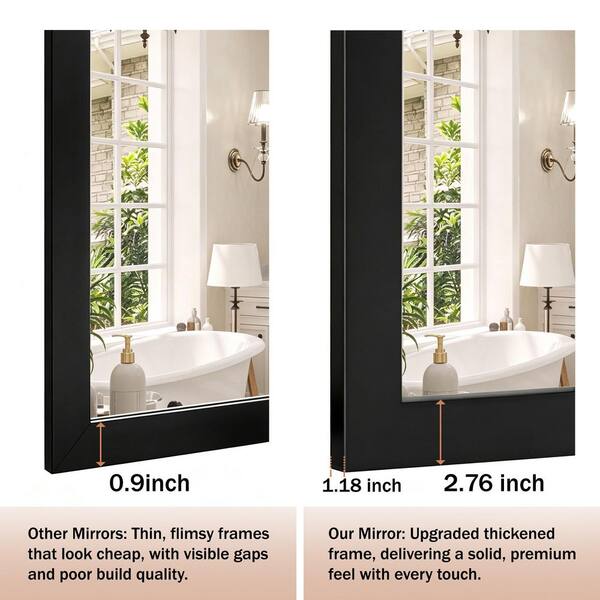 LuxHomez 30 in. W x 65 in. H Large Wood Frame Rectangular Wall