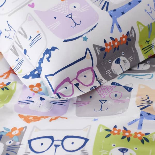 Company Kids Stylish Cats Organic Cotton Percale Pillowcase (Set of 2)