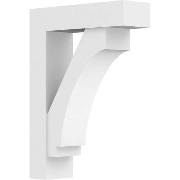 Ekena Millwork Standard Imperial 5 in. W x 22 in. H x 16 in. D Signature Urethane Polyurethane Bracket With Block Ends