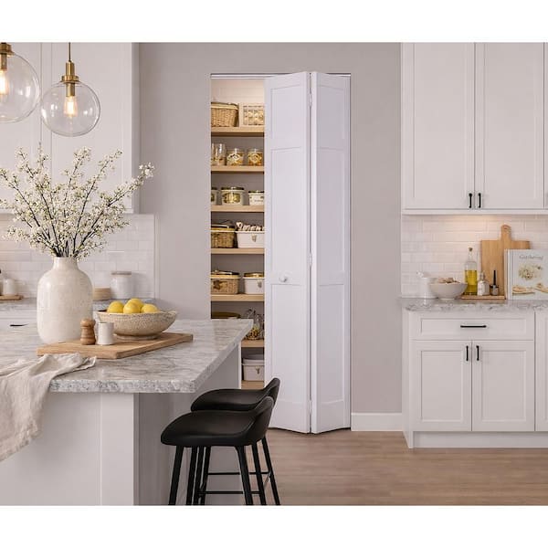 Pinecroft 36 in. x 80 in. Seabrooke Shaker Style White Hollow Core