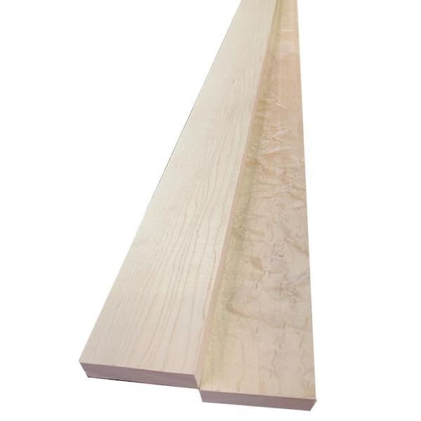 Swaner Hardwood 1 in. x 3 in. x 6 ft. Maple S4S Board (2-Pack)