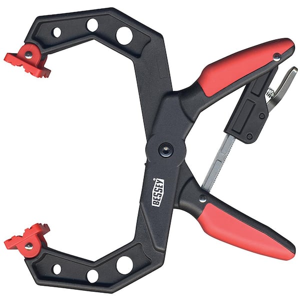 BESSEY 2 in. Capacity Square Jawed Ratcheting Hand Clamp with 2 in. Throat Depth