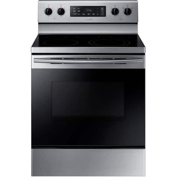 Samsung 30 in. 5.9 cu. ft. Electric Range with Steam-Cleaning Oven in Stainless Steel