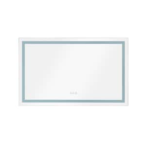 40 in. W x 30 in. H Rectangular Frameless Wall Mounted LED Light Bathroom Vanity Mirror, Anti-Fog and Dimmer Function