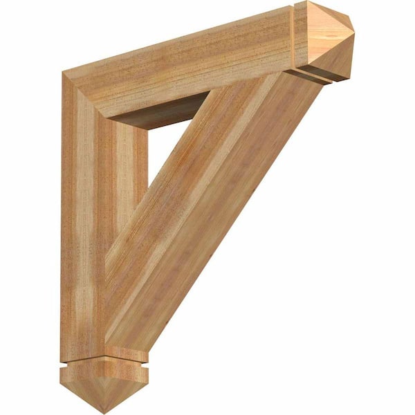 Ekena Millwork 6 in. x 34 in. x 34 in. Western Red Cedar Traditional Arts and Crafts Rough Sawn