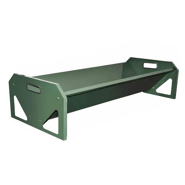 45 in. Stainless Steel Heavy Duty Large Capacity Feeder Trough for Goats Horses Sheep Ideal for Multiple Animals