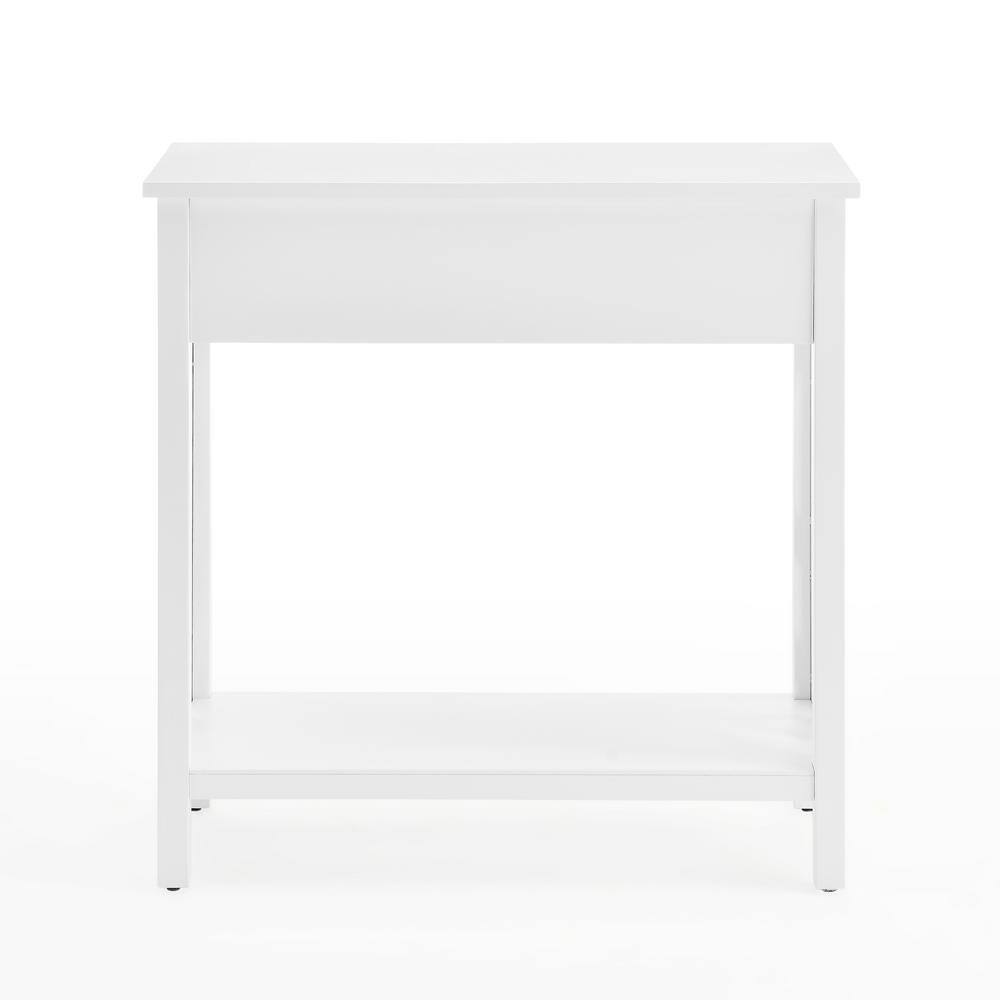 White Pine and Metal Console Table with Storage