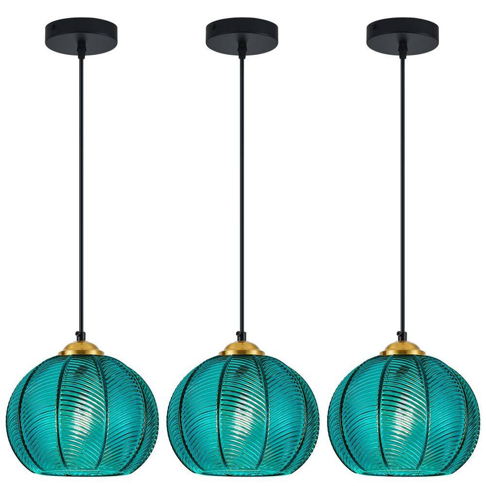 Home Lighting 7. 87in. 3-Light Cyan Blue-3Pack Glass Globe Pendant Lights for Kitchen Island price history on PriceWatchPro
