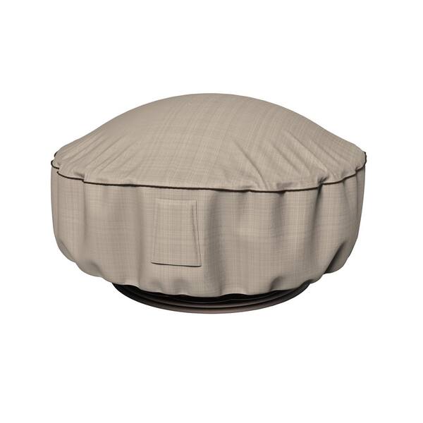 Budge StormBlock Mojave 36 in. Dia x 15 in. Drop Black Ivory Firepit Cover