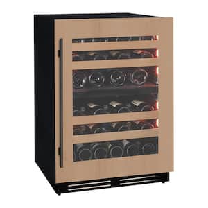 24 in. Wide Dual Zone Digital Wine Cellar Cooling Unit in Black with Panel Ready Door