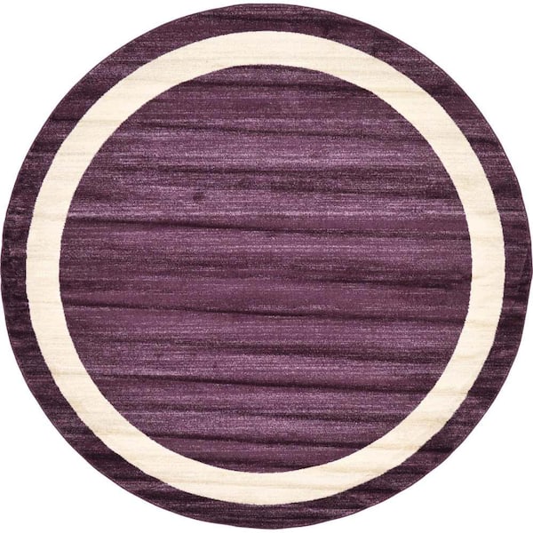 Unique Loom Del Mar Maria Violet 8' 0 x 8' 0 Round Rug
