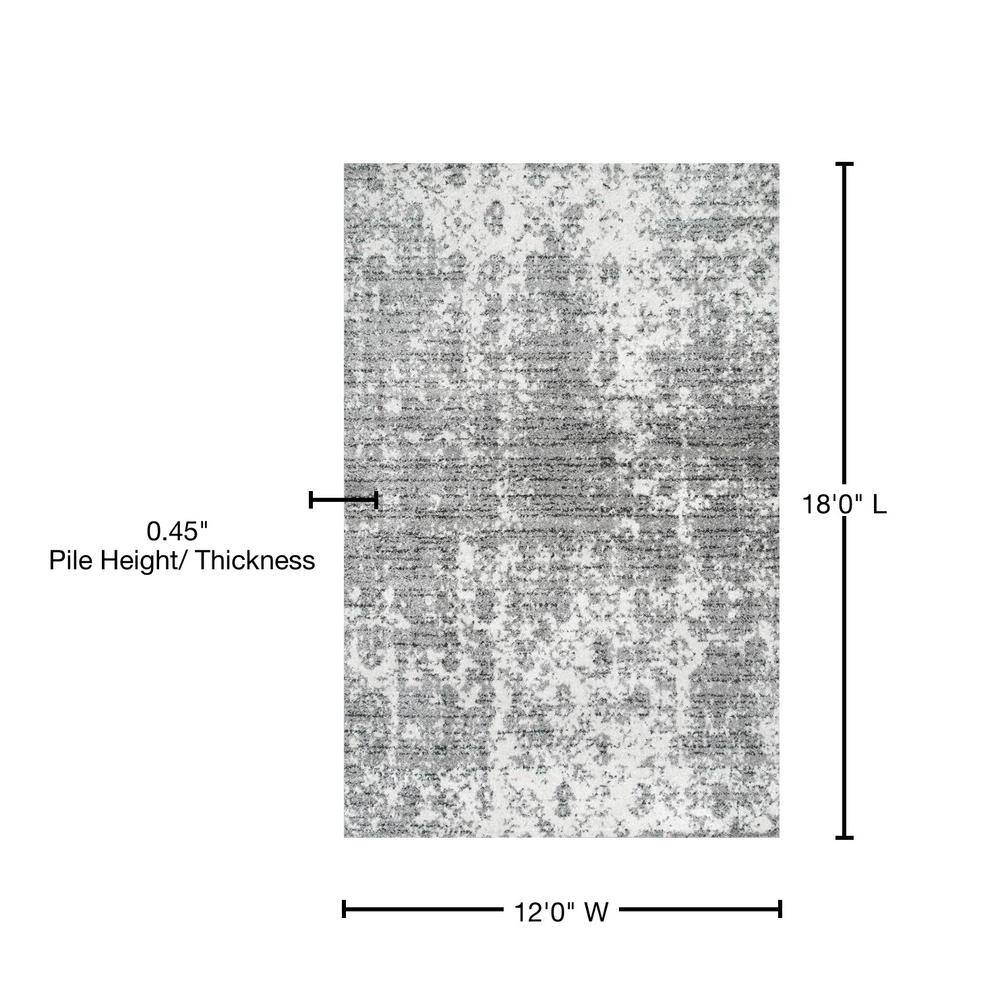 Deedra Gray Abstract Non-slip Synthetic Area Rug